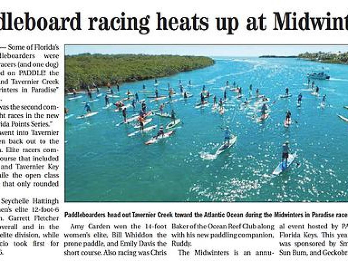 Paddleboard racing heats up at Midwinters