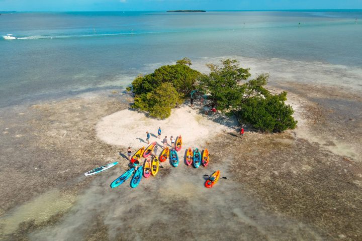 Kayaks grouping up at Kalteux Key