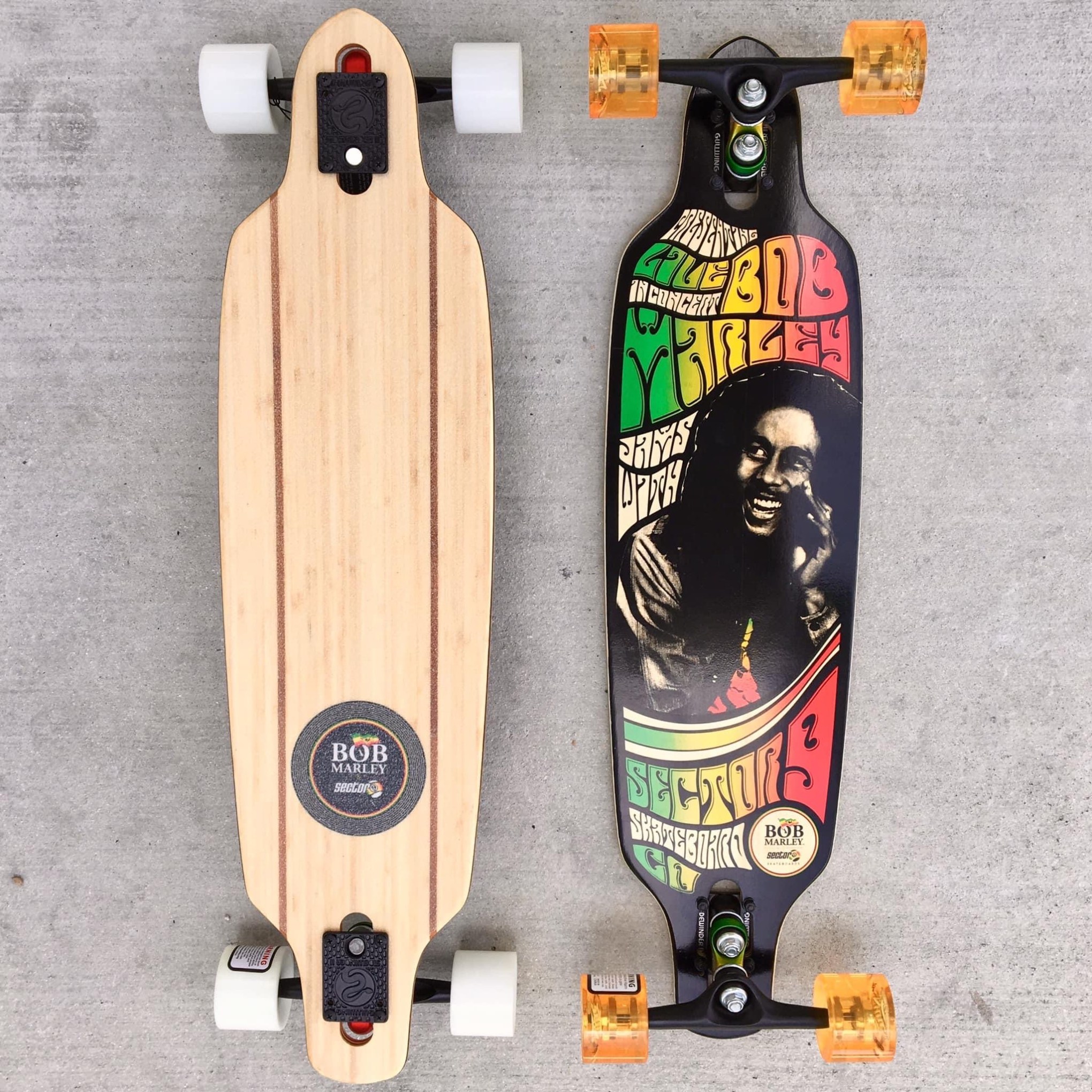 Bob Marley skate longboard