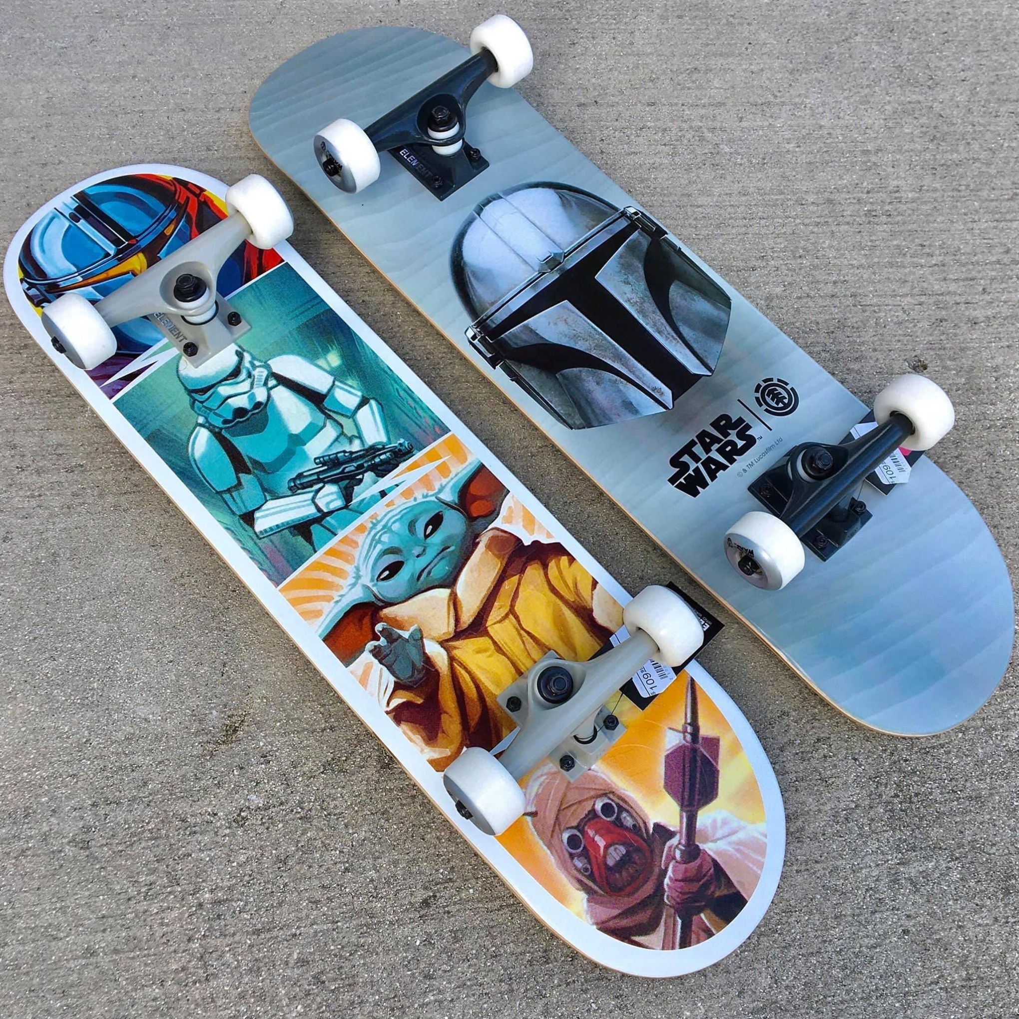 Star Wars Mandalorian Skateboards + Baby Yoda